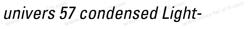univers 57 condensed Light字体转换